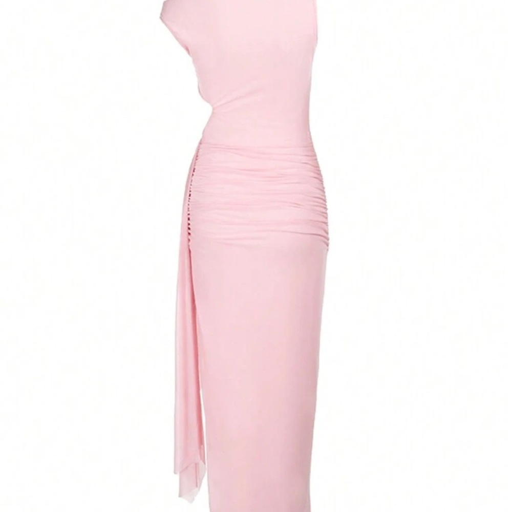 Elegant Pink Sleeveless Dress